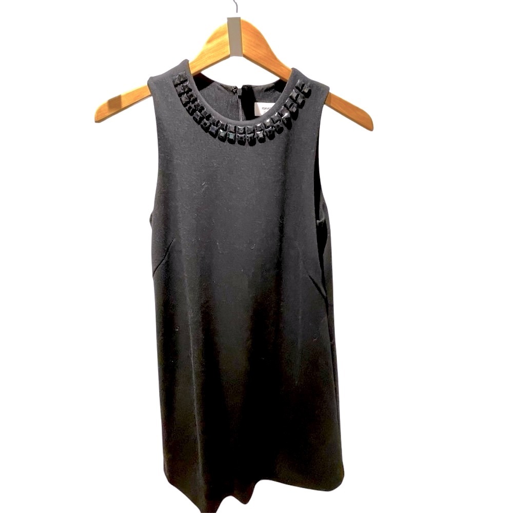 Isaac Mizrahi for Target Embellished Neck Sleeveless Dress-lined,back zip,A-line